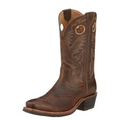 Ariat Boots: Men's 10002227 Square Toe Roughstock Cowboy Boots -Work Shoe Store 10002227 3 4
