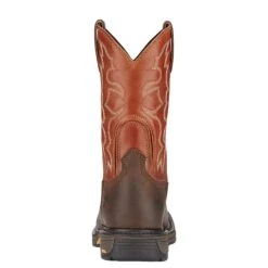 Ariat 10005888 Men's Workhog Orange Square Toe Cowboy Boots 9 Ariat 10005888 Men's Workhog Orange Square Toe Cowboy Boots -Work Shoe Store 10005888 heel
