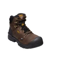 Keen Utility Boots: Men's 1027107 Dark Earth Black Carbon Fiber Toe Internal Met Gaurd 6" Waterproof Work Boot