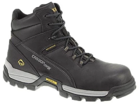 Wolverine Boots: Men's 10304 Tarmac Black Carbon Max Waterproof Work Boot 2 Wolverine Boots: Men's 10304 Tarmac Black Carbon Max Waterproof Work Boot