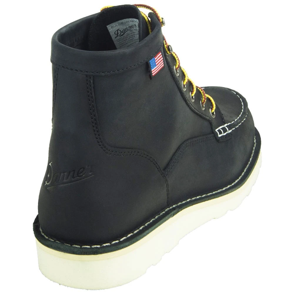 Danner Boots: Men's Black Moc Toe 15568 Bull Run Soft Toe Work Boots 5 Danner Boots: Men's Black Moc Toe 15568 Bull Run Soft Toe Work Boots - Image 3