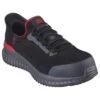 Skechers Work Shoes: Men's 200206 BKRD Black Red Composite Toe Slip-Ins Tilido Fletchit Work Shoe 2 Skechers Work Shoes: Men's 200206 BKRD Black Red Composite Toe Slip-Ins Tilido Fletchit Work Shoe -Work Shoe Store 200206 bkrd eedit