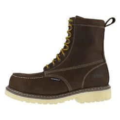 Iron Age Boots: Men's IA5082 BRN Brown 8" Wedge Work Boot, Comp Toe -Work Shoe Store 3
