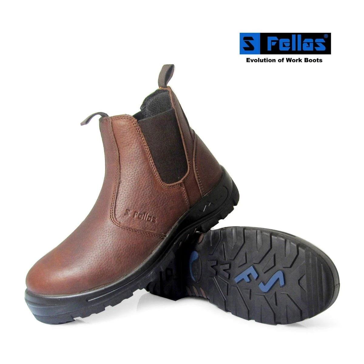 Genuine Grip Boots: Men's 6041 Brown Composite Toe Hercules Twin-Gore Pull On Work Boot 4 Genuine Grip Boots: Men's 6041 Brown Composite Toe Hercules Twin-Gore Pull On Work Boot - Image 2