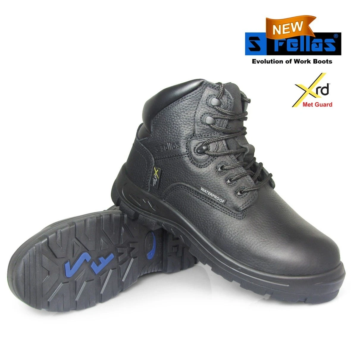 Genuine Grip Boots: Men's 6070 Black Composite Toe Poseidon Metatarsal Guard EH Work Boot 4 Genuine Grip Boots: Men's 6070 Black Composite Toe Poseidon Metatarsal Guard EH Work Boot - Image 2