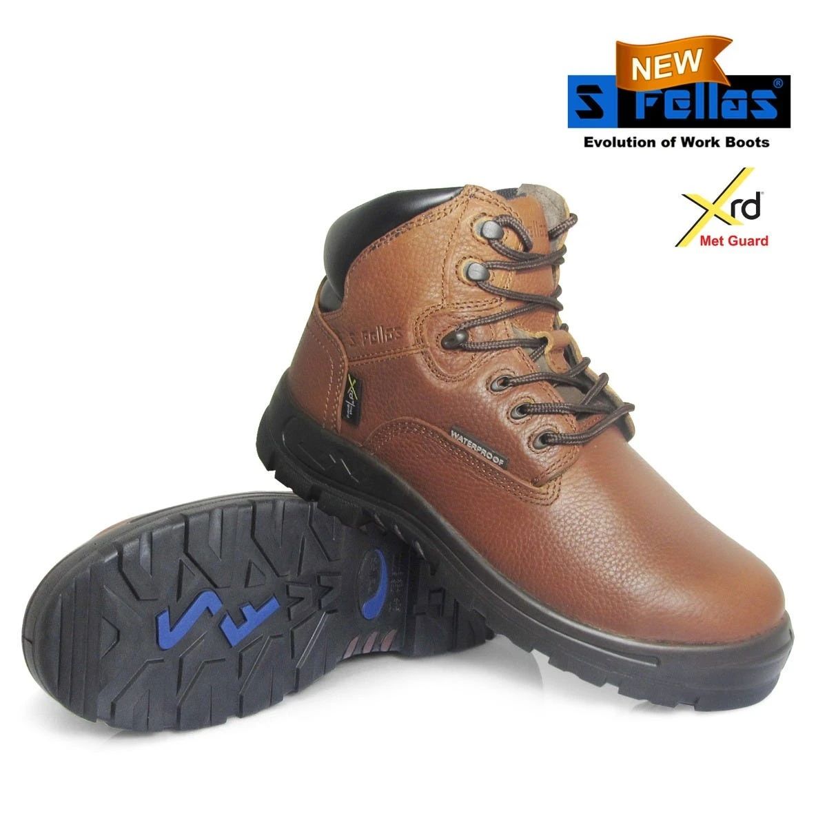 Genuine Grip Boots: Women's 671 Brown Composite Toe Poseidon Metatarsal Guard EH Work Boot 4 Genuine Grip Boots: Women's 671 Brown Composite Toe Poseidon Metatarsal Guard EH Work Boot - Image 2