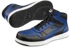 Puma Shoes: Men's 630075 Blue Black Composite Toe Mid Frontcourt Heritage Work Shoe -Work Shoe Store 630070 frontcourt blue blk mid pair