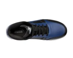 Puma Shoes: Men's 630075 Blue Black Composite Toe Mid Frontcourt Heritage Work Shoe -Work Shoe Store 630070 frontcourt blue blk mid top