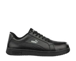 Puma Safety: Women's 640105 Black Composite-Fiberglass Toe Iconic Low Work Shoe