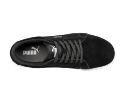 Puma Safety: Men's 640015 Black Composite-Fiberglass Toe Iconic Suede Low Work Shoe -Work Shoe Store 640015 iconic suede black low top web