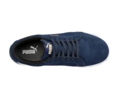 Puma Safety: Men's 640025 Navy Composite-Fiberglass Toe Iconic Suede Low Work Shoe -Work Shoe Store 640025 iconic suede navy low top web