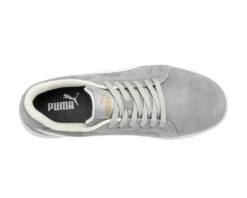 Puma Safety: Men's 640035 Grey Composite-Fiberglass Toe Iconic Suede Low Work Shoe -Work Shoe Store 640035 iconic suede grey low top web