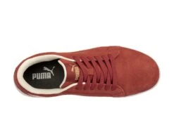Puma Safety: Men's 640045 Red Composite-Fiberglass Toe Iconic Suede Low Work Shoe -Work Shoe Store 640045 iconic suede red low top web