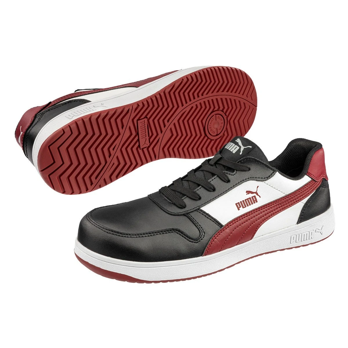 Puma Shoes: Women's 640215 Black Red White Composite Toe Low EH Frontcourt Heritage Work Shoe 5 Puma Shoes: Women's 640215 Black Red White Composite Toe Low EH Frontcourt Heritage Work Shoe - Image 3