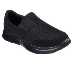 Skechers Shoes: Men's 77048 BBK Black Flex Advantage - Mcallen Slip Resistant Athletic Shoe -Work Shoe Store 77048 bbk