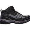 Skechers Shoes: Men's 77108 BKCC Black Charcoal Holdredge - Rebem Steel Toe Hiking Work Boot -Work Shoe Store 77108 bkcc f