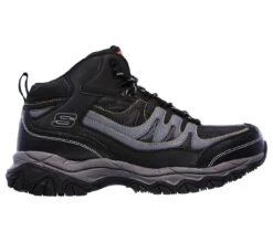 Skechers Shoes: Men's 77108 BKCC Black Charcoal Holdredge - Rebem Steel Toe Hiking Work Boot