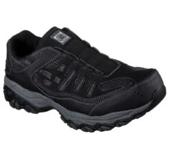 Skechers Shoes: Men's 77161 BLK Black Cankton-Ebbitt Steel Toe Athletic Shoe -Work Shoe Store 77161 blk