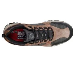 Skechers Shoes: Men's 77183 BRBK Brown Black Greetah Composite Toe Athletic Shoe -Work Shoe Store 77183 brbk b
