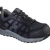 Skechers Shoes: Women's 77273 BKGY Black Grey Bulklin - Lyndale Composite Toe Athletic Shoe -Work Shoe Store 77273 bkgy b