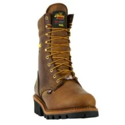 Thorogood Boots: Men's 804-3554 Brown CrazyHorse Insulated Steel Toe Logger Work Boot -Work Shoe Store 804 3554 3 416x416 1