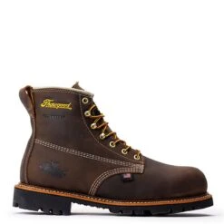 Thorogood Boots: Men's 814 4514 Brown Soft Toe USA Made American Heritage Waterproof Insulated Crazyhorse Work Boot -Work Shoe Store 804 4514 2edit 1