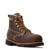 Thorogood Boots: Men's 804 4514 Brown Nano Safety Toe USA Made American Heritage Waterproof Insulated Crazyhorse Work Boot -Work Shoe Store 804 4514 5edit1