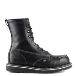 Thorogood Boots: Men's 804 6208 Black Steel Toe 8" American Heritage Midnight Series Work Boot -Work Shoe Store 804 6208 2updated