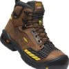 Keen Utility Boots: Men's 1025696 Dark Earth Black Troy 6" Carbon-Fiber Toe Waterproof Work Boot -Work Shoe Store 85b230b9244b2ae0a779fe9f0d35eee5