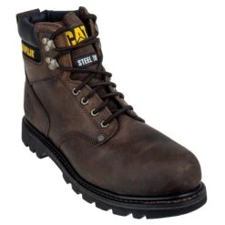 Caterpillar Boots: Men's Steel Toe EH 89586 Brown Boots -Work Shoe Store 89586 1