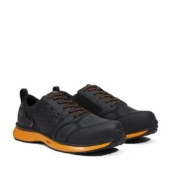 Timberland Pro Shoes: Men's A2123 Black Orange Reaxion Composite Toe Athletic Work Shoe -Work Shoe Store a2123 4edit