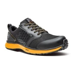Timberland Pro Shoes: Men's A2123 Black Orange Reaxion Composite Toe Athletic Work Shoe