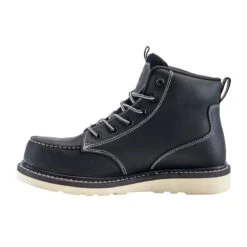 Avenger Boots: Men's A7508 Black Carbon Toe 6" Waterproof EH Wedge Moc Toe Work Boot -Work Shoe Store a7508 4