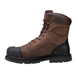 Avenger Boots: Men's A7556 Brown Composite Toe Hammer 8" Met Guard EH Waterproof Work Boot -Work Shoe Store a7556 6