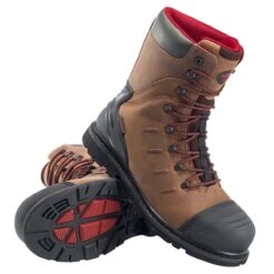 Avenger Boots: Men's A7556 Brown Composite Toe Hammer 8" Met Guard EH Waterproof Work Boot -Work Shoe Store a7556 8