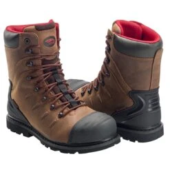 Avenger Boots: Men's A7556 Brown Composite Toe Hammer 8" Met Guard EH Waterproof Work Boot -Work Shoe Store a7556 9