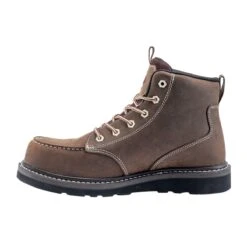 Avenger Boots: Men's A7607 Brown Soft Toe 6" Waterproof EH Moc Wedge Work Boot -Work Shoe Store a7607 4
