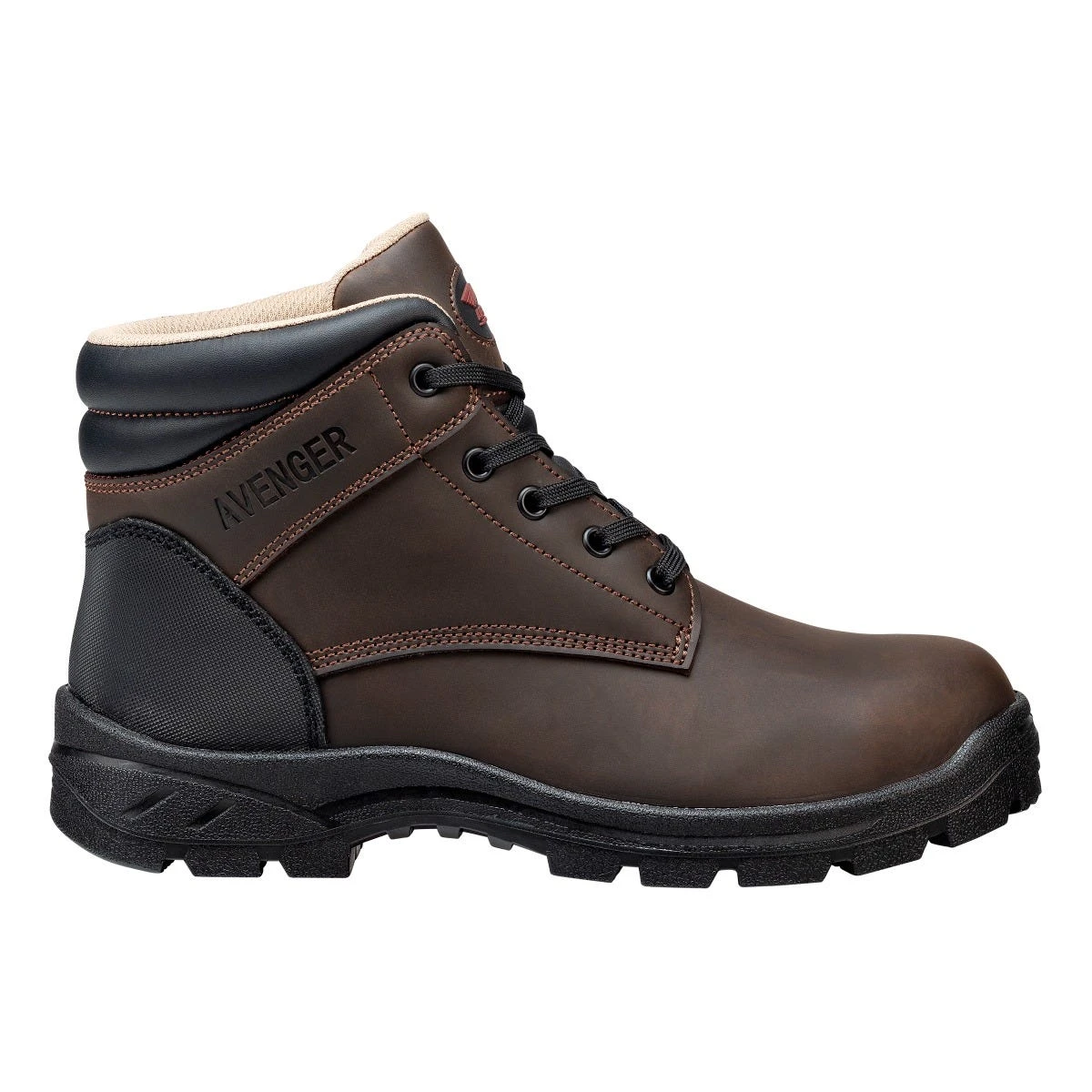 Avenger Boots: Men's A8001 Brown Steel Toe Builder EH Slip Resistant 6" Work Boot 4 Avenger Boots: Men's A8001 Brown Steel Toe Builder EH Slip Resistant 6" Work Boot - Image 2