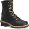 Carolina Boots: Men's CA1825 Black 8" Steel Toe Elm Logger Boot 1 Carolina Boots: Men's CA1825 Black 8" Steel Toe Elm Logger Boot -Work Shoe Store ca1825 500xauto