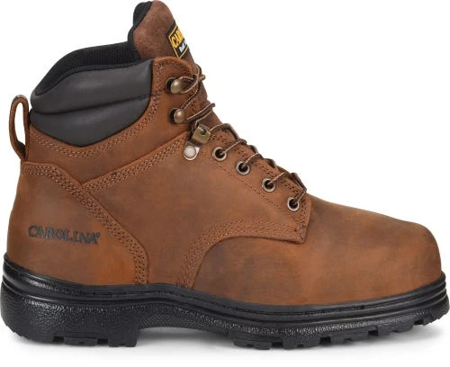 Carolina Boots: Men's CA3527 Brown Steel Toe Internal Met Guard EH Work Boots 4 Carolina Boots: Men's CA3527 Brown Steel Toe Internal Met Guard EH Work Boots - Image 2