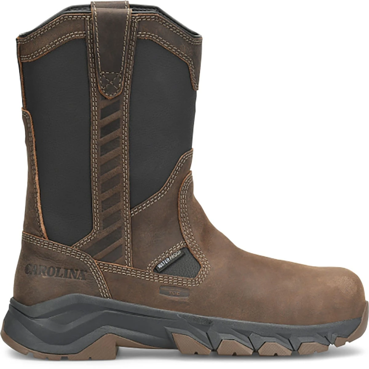 Carolina Boots: Men's CA5557 Brown Composite Toe Subframe 10" Pull On Wellington Waterproof Work Boot 4 Carolina Boots: Men's CA5557 Brown Composite Toe Subframe 10" Pull On Wellington Waterproof Work Boot - Image 2