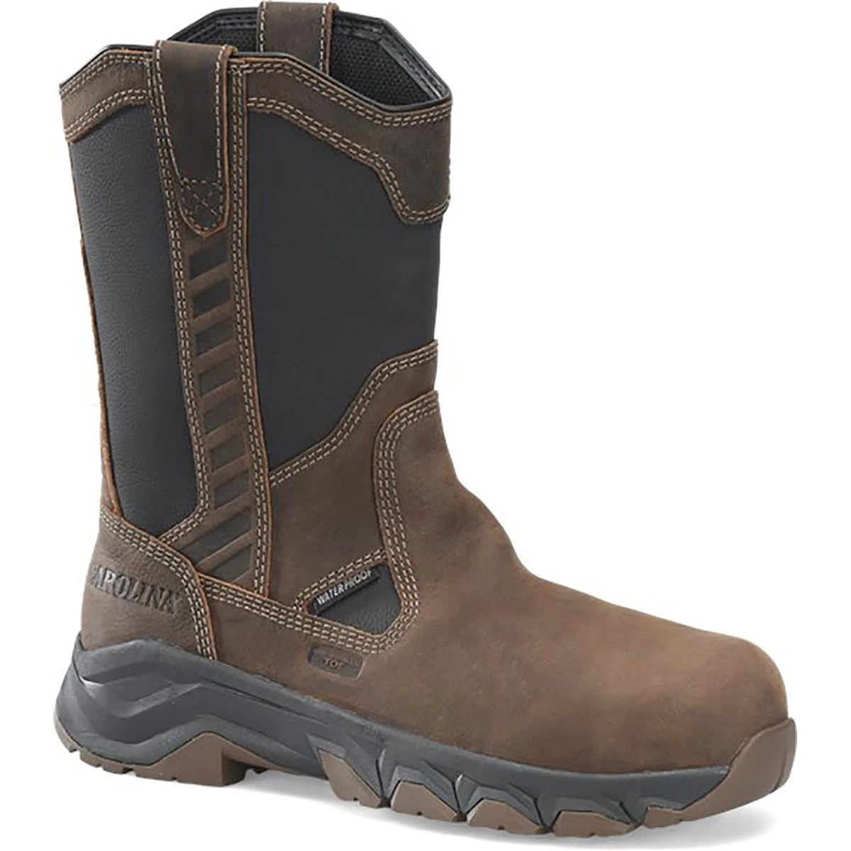 Carolina Boots: Men's CA5557 Brown Composite Toe Subframe 10" Pull On Wellington Waterproof Work Boot 3 Carolina Boots: Men's CA5557 Brown Composite Toe Subframe 10" Pull On Wellington Waterproof Work Boot
