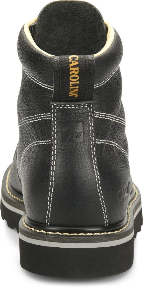 Carolina Boots: Men's CA7007 Black Flatiron 6" Moc Wedge Toe Work Boot 6 Carolina Boots: Men's CA7007 Black Flatiron 6" Moc Wedge Toe Work Boot - Image 4