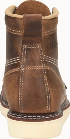 Carolina Boots: Men’s CA7011 Old Town Folklore AMP USA 6” Domestic Moc Toe Wedge Work Boot -Work Shoe Store ca7011 500xauto heel