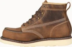 Carolina Boots: Men’s CA7011 Old Town Folklore AMP USA 6” Domestic Moc Toe Wedge Work Boot -Work Shoe Store ca7011 500xauto instep