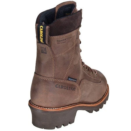 Carolina Boots: Men's Brown 8 Inch Waterproof CA7022 Logger Boots 9 Carolina Boots: Men's Brown 8 Inch Waterproof CA7022 Logger Boots - Image 7