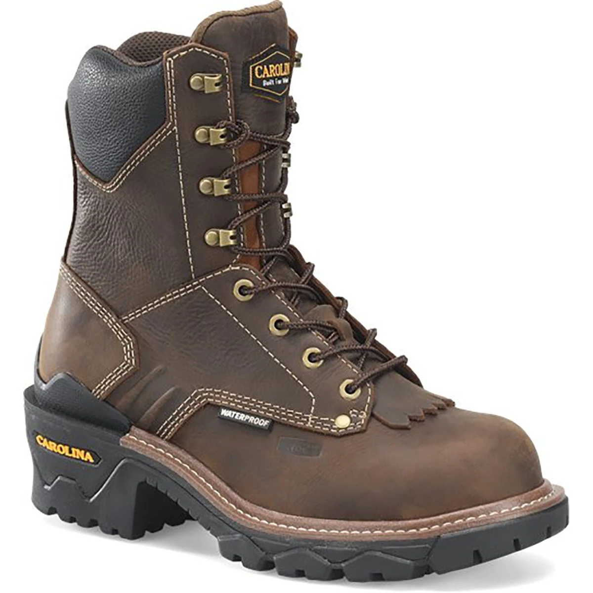 Carolina Boots: Men's CA7837 Brown Composite Toe 8" Capacity Cardinal Waterproof Logger Work Boot 3 Carolina Boots: Men's CA7837 Brown Composite Toe 8" Capacity Cardinal Waterproof Logger Work Boot