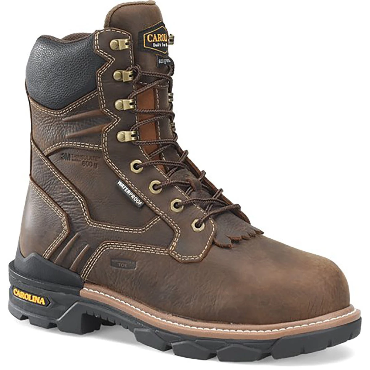 Carolina Boots: Men's CA7838 Brown Composite Toe 8" Contestor Waterproof Insulated Work Boot 3 Carolina Boots: Men's CA7838 Brown Composite Toe 8" Contestor Waterproof Insulated Work Boot