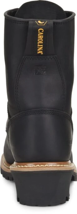 Carolina Boots: Men's CA825 Black 8" Elm Logger Boot 13 Carolina Boots: Men's CA825 Black 8" Elm Logger Boot -Work Shoe Store ca825 500xauto heel
