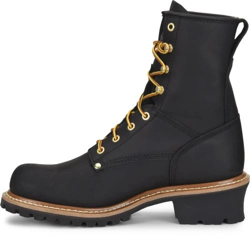 Carolina Boots: Men's CA825 Black 8" Elm Logger Boot 5 Carolina Boots: Men's CA825 Black 8" Elm Logger Boot - Image 3